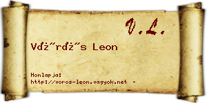 Vörös Leon névjegykártya